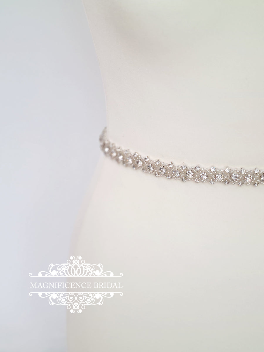 Pearl and crystal belt JULIET