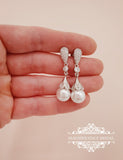 Pearl earrings KELSEY - magnificencebridal-com