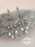 magnificencebridal-com,Pearl chandelier earrings DENISE,Earrings.