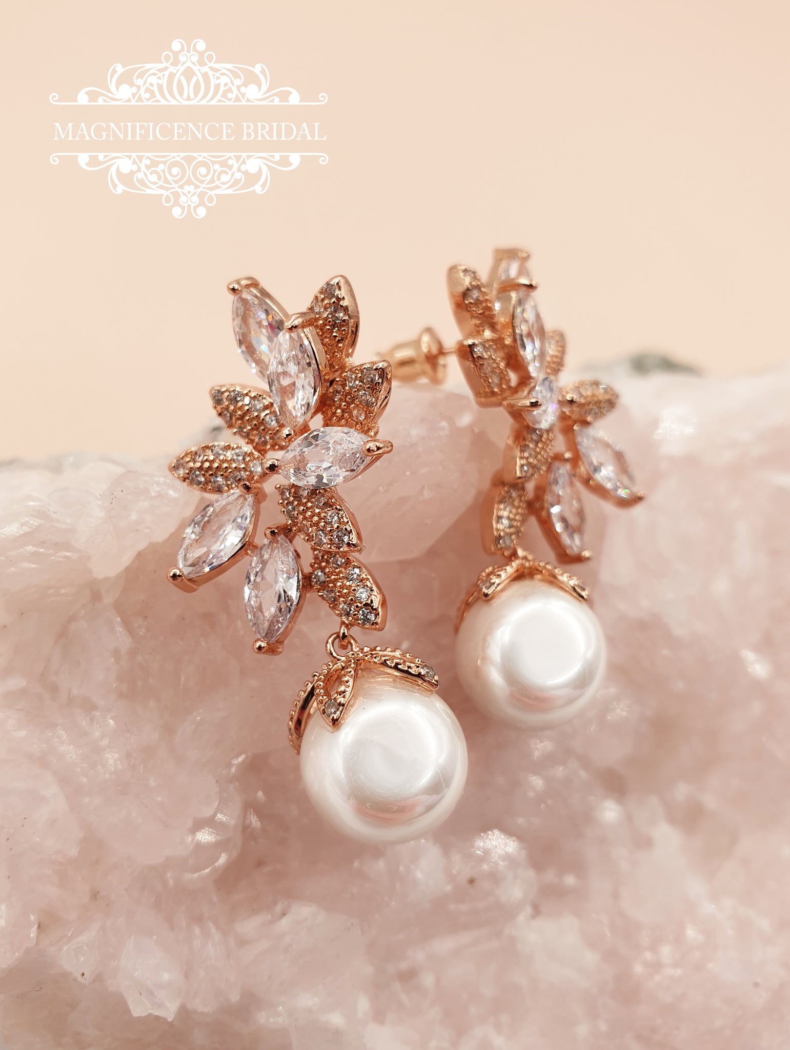 Lyanna 22K Premium Pearl Drop Earrings (5 Pearls) - Culturesse