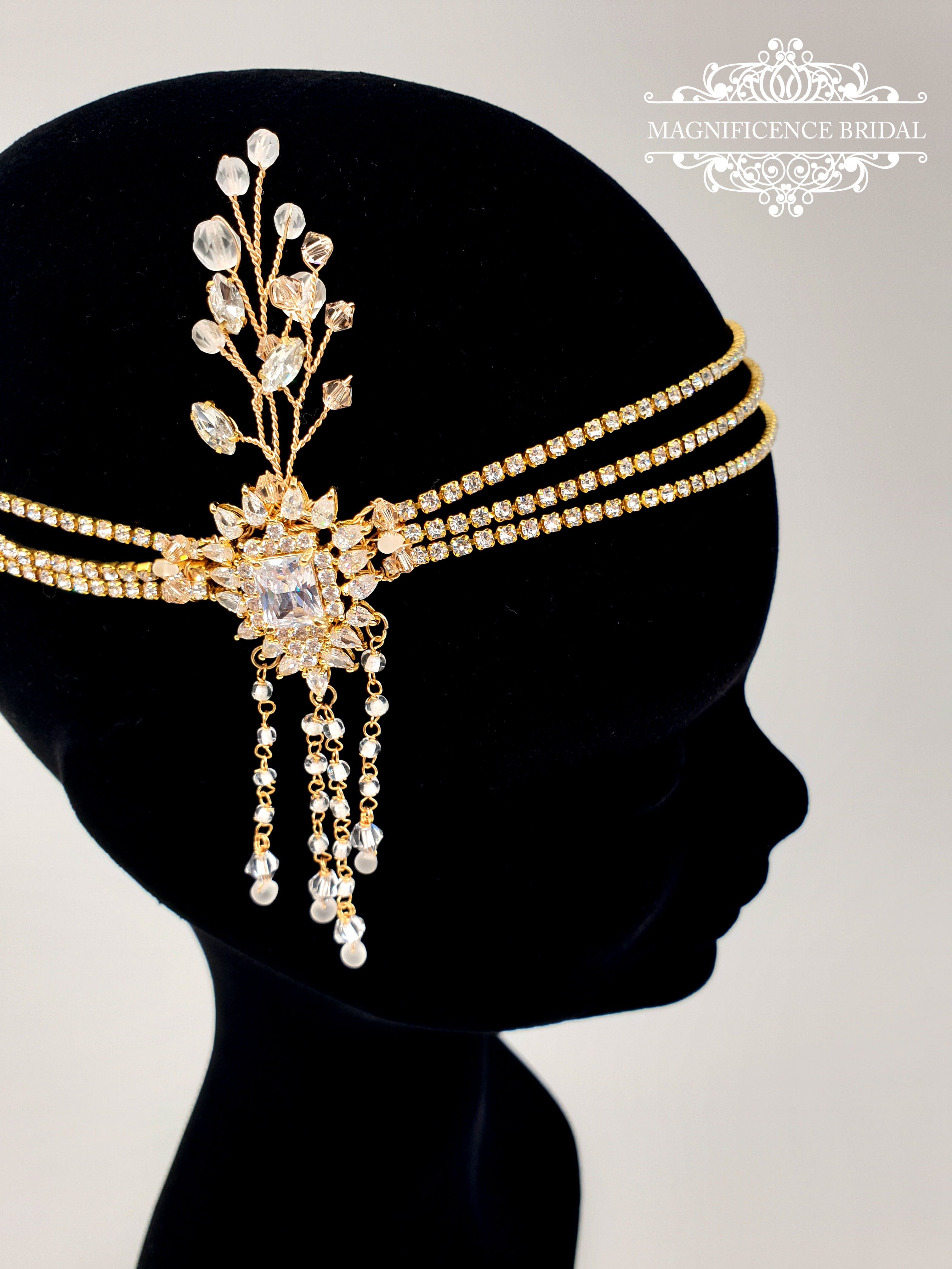 Gold great gatsby on sale headpiece