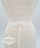 Ivory bridal sash ALBIA