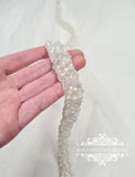 Ivory pearl bridal belt PAISLEY