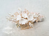 Gold bridal hair comb NESSA