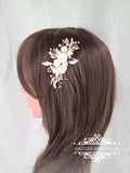 Gold bridal hair comb NESSA