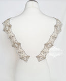 Wide crystal bridal straps MARTHA