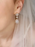Rose gold drop earrings HARRIET