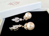 Pearl drop bridal earrings NOREEN