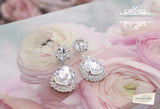 Swarovski earrings, Bridal Earrings, drop earrings, crystal earrings, wedding earrings, crystal drop earring, Dangle Earrings, CARLA - magnificencebridal-com