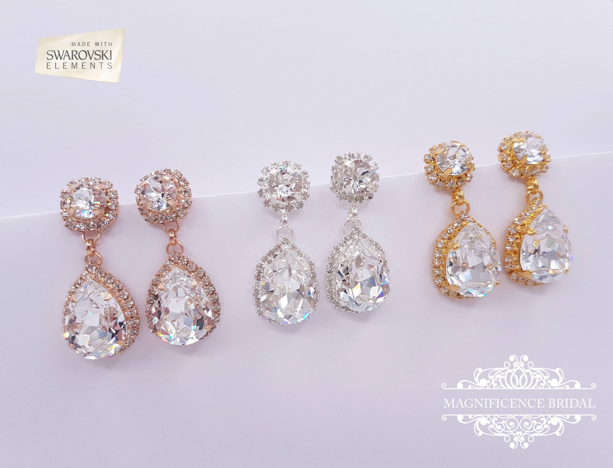 Crystal Bridal Earrings, Wedding Earrings, Teardrop Bridal Earrings, Crystal  Stud Earrings, Wedding Jewelry, Wedding Accessories - Etsy