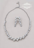 Pearl jewelry set, wedding jewelry, bridal jewelry, wedding jewelry set, bridal jewelry set, pearl necklace, Pearl bridal set, DOLORES - magnificencebridal-com
