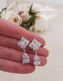 Bridal drop earrings LARISA - magnificencebridal-com