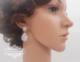 Large crystal drop earrings ANNABELLE - magnificencebridal-com