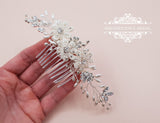 Bridal flower comb GISELLE - magnificencebridal-com