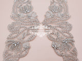 Bridal embroidery straps AUDREY - magnificencebridal-com