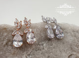 Dangle zircon earrings PAULA - magnificencebridal-com