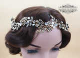 Vintage gold headpiece, Bridal hair vine, wedding headpiece, bridal hair piece, vintage gold vine, bridal headpiece, hair jewelry, BEATA - magnificencebridal-com