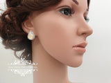 White AB silver tone studs SOFIA - magnificencebridal-com