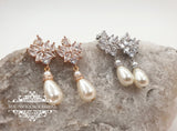 Pearl bridal earrings NATALIE - magnificencebridal-com