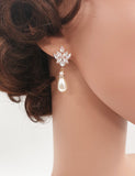 Pearl bridal earrings NATALIE - magnificencebridal-com